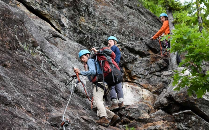 rock climbing outdoor leadership course for adults